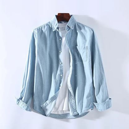 Men's casual denim shirt