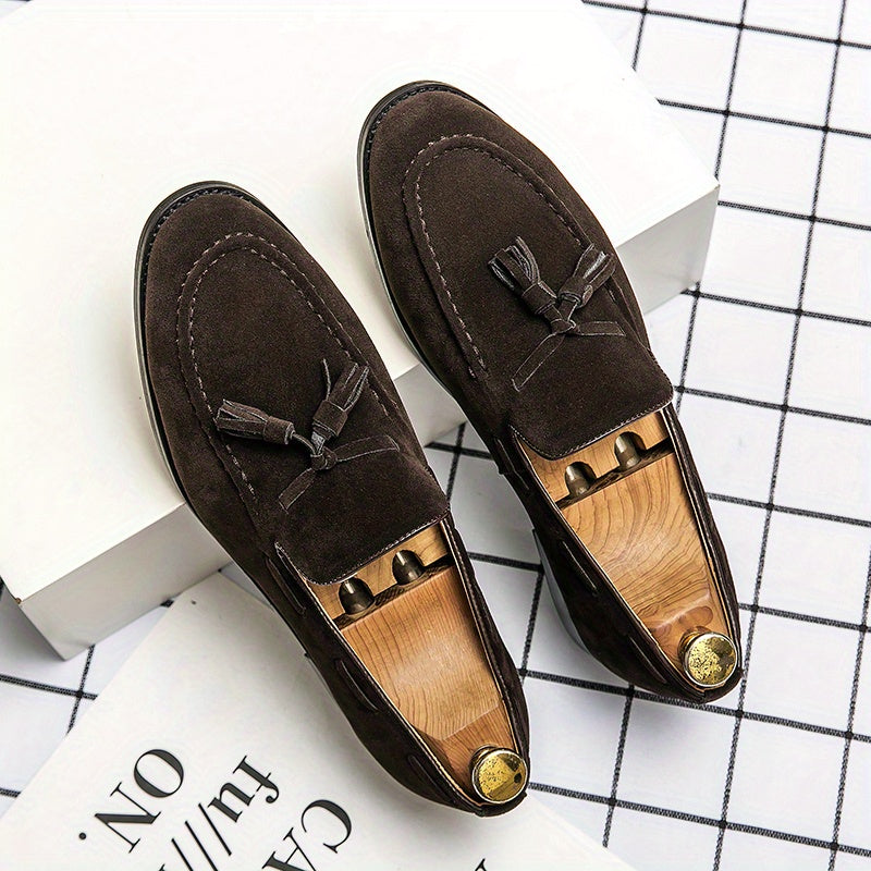 Men’s Tassel Loafers – Leather – Slip-On – Streamlined Fit – Semi-Formal Dress Shoe