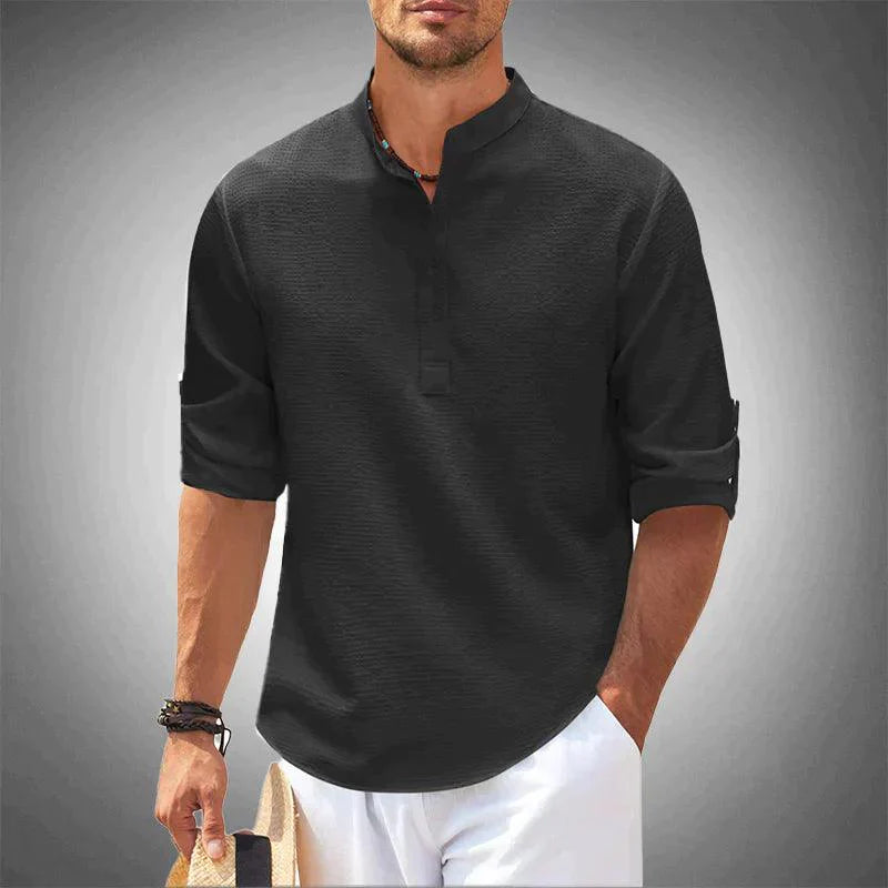 Lightweight Men's Mandarin Collar Shirt