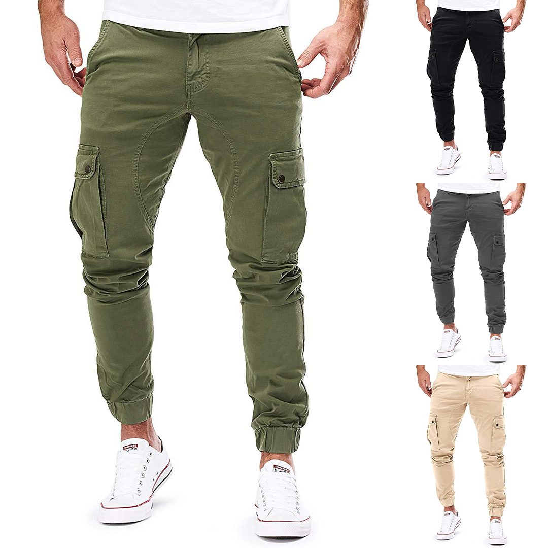 Men's multi-pocket stretch cargo pants