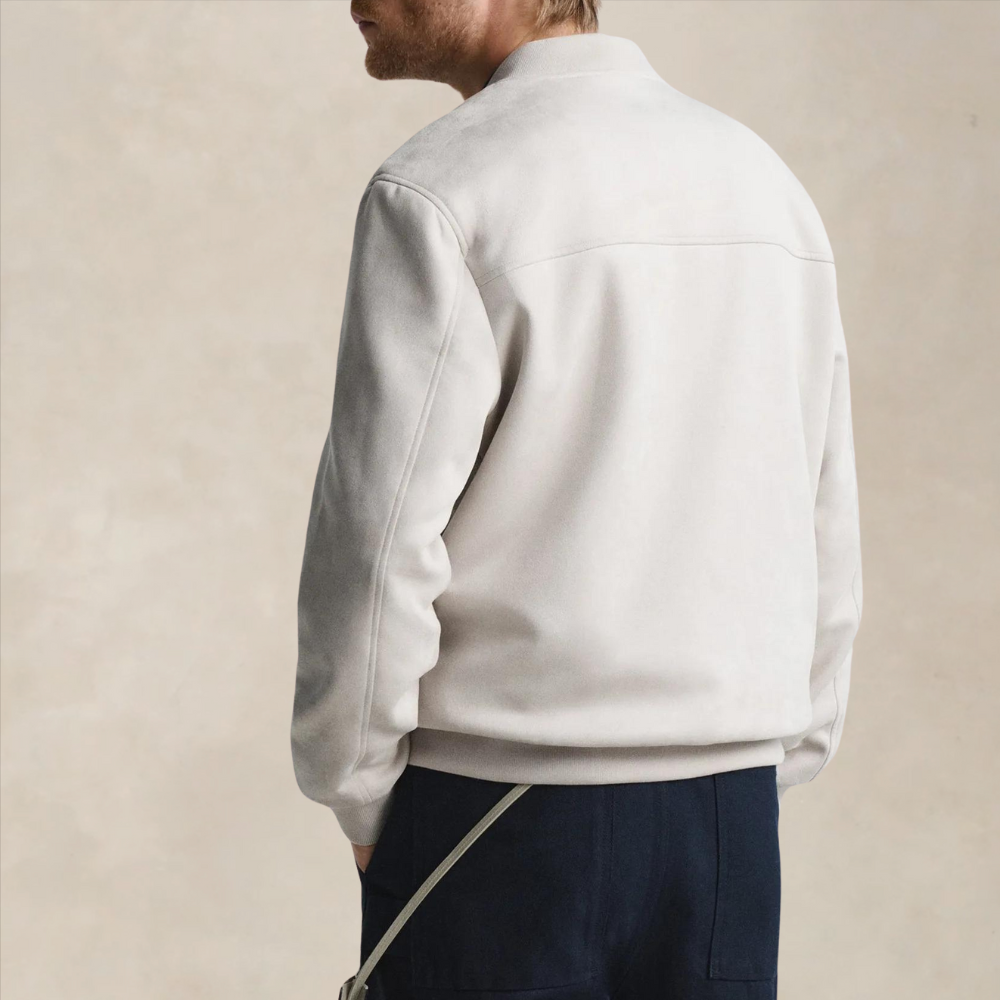 Men’s Bomber Jacket – Regular Fit – Zip Front – Ribbed Trim – Smart Casual