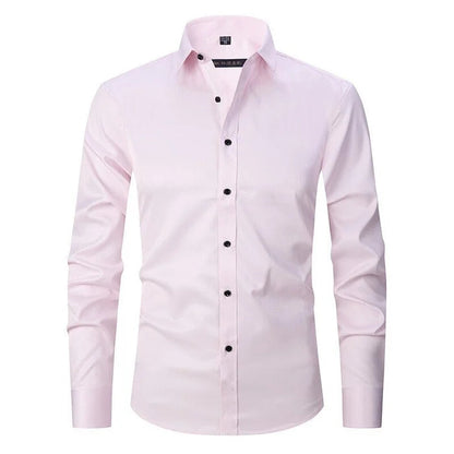 Men’s Dress Shirt – Slim Fit – Stretch Comfort – Wrinkle-Free – Button-Down Collar