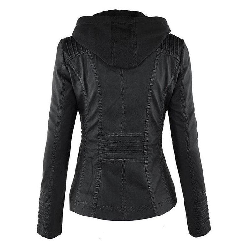 Women's hooded zip-up jacket