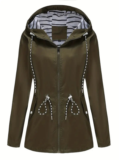 Women’s Rain Jacket – Waterproof – Tailored Fit – Hooded Design