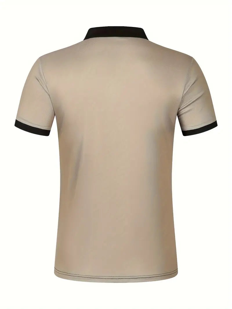 Men’s Polo Shirt - Slim Fit - Striped Design - Short Sleeve Casual Wear