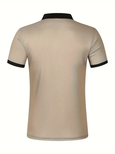 Men’s Polo Shirt - Slim Fit - Striped Design - Short Sleeve Casual Wear