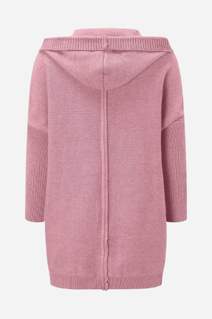 Women's knitted hooded coat