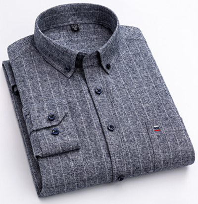 Men’s Button-Down Shirt - Plaid Pattern - Regular Fit - Smart Casual Wear