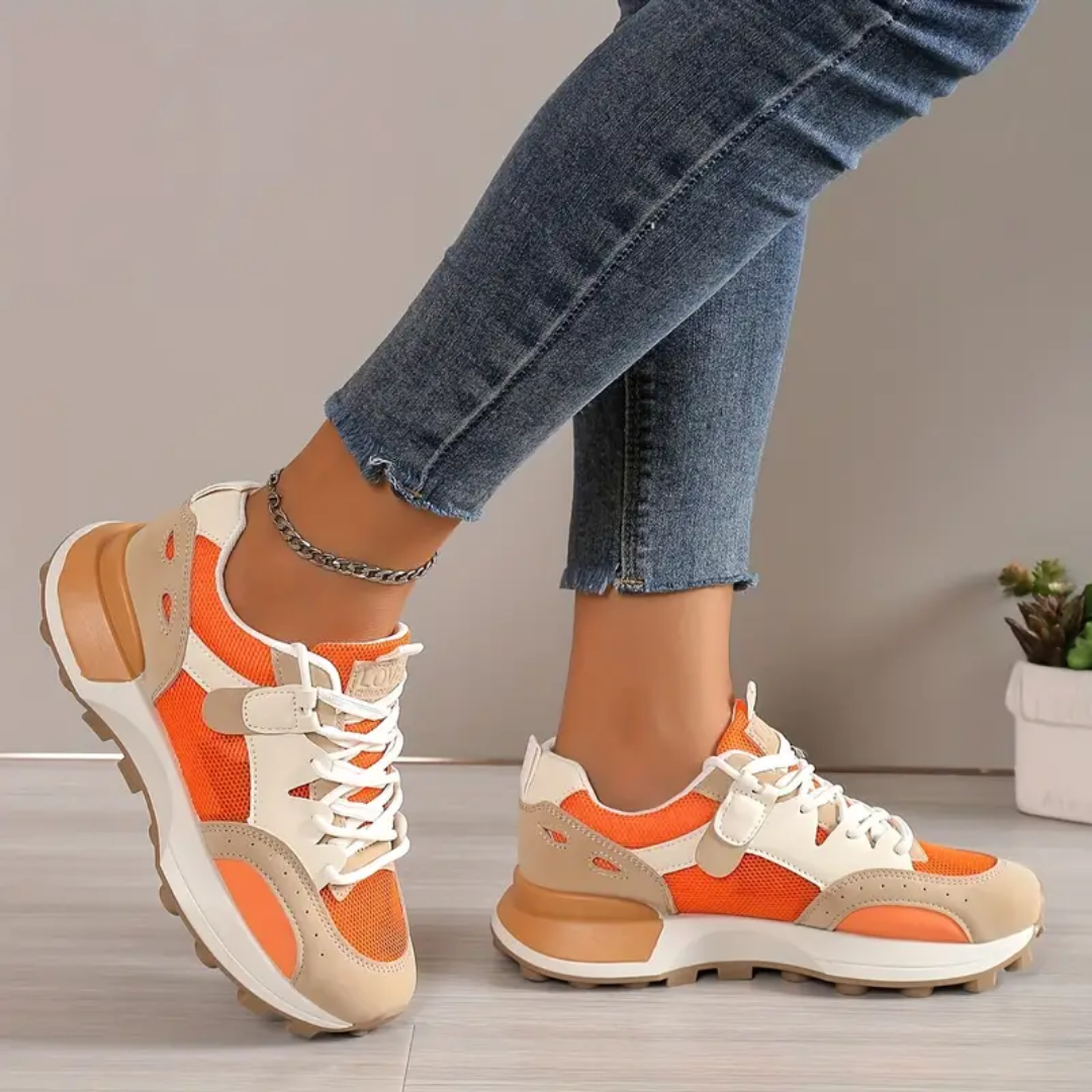 Sporty lace-up sneakers for women