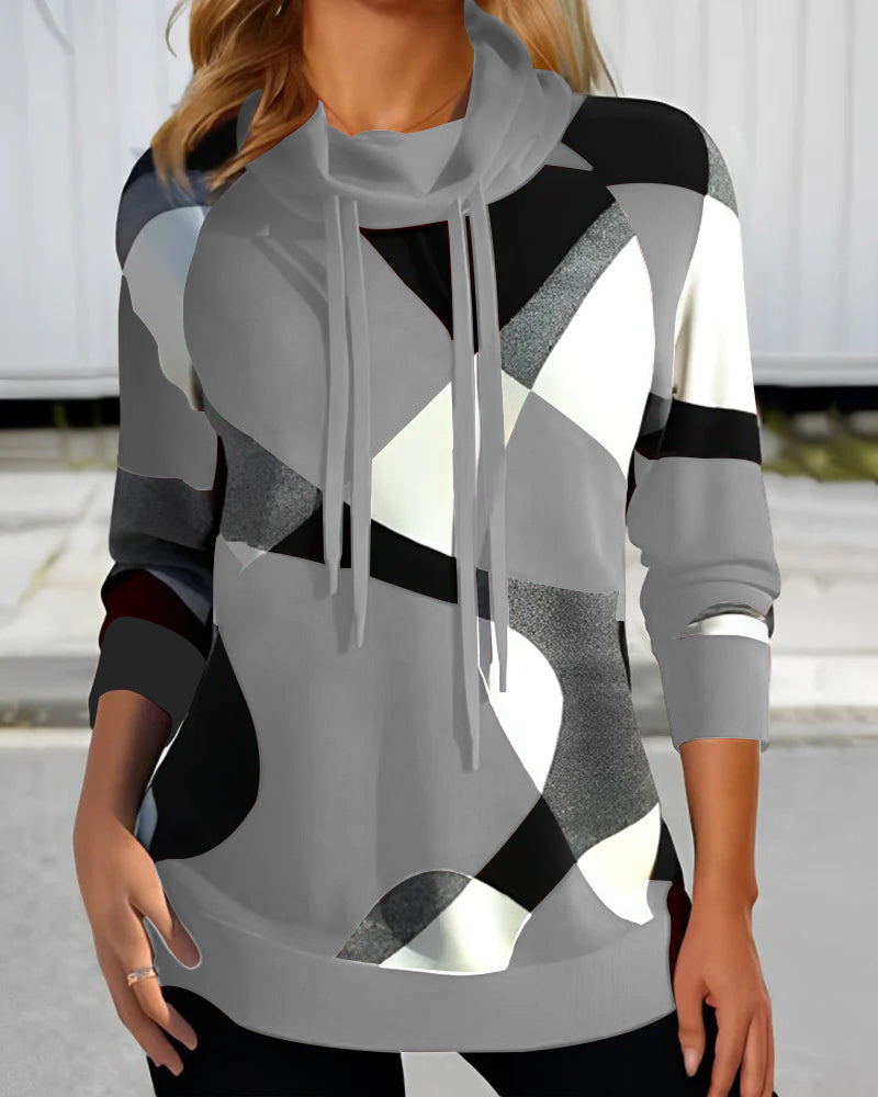 Women's stylish color block hoodie