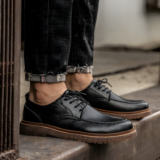 Men’s Dress Shoes – Polished Leather – Sleek Fit – Lace-Up Formal Design