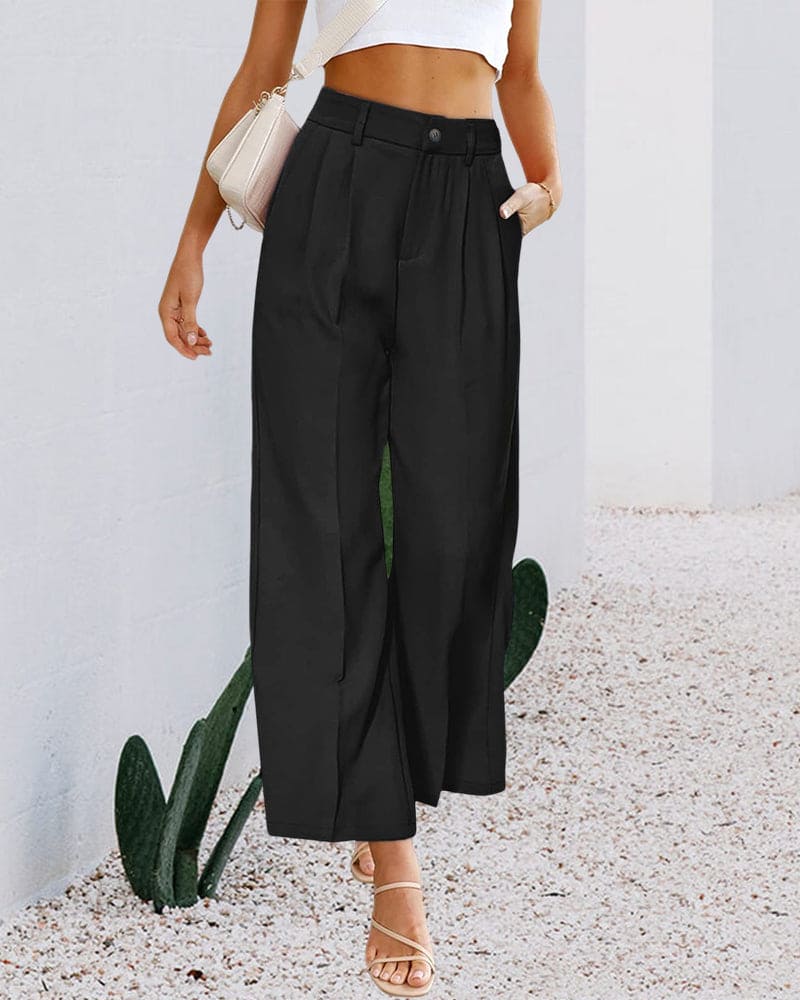 Women's wide-leg high-waisted pants