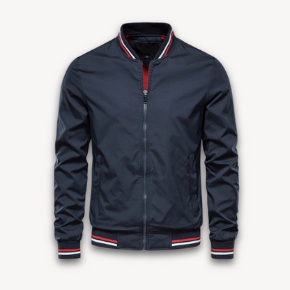 Men’s Bomber Jacket – Lightweight Zip-Up – Relaxed Fit – Ribbed Trim – Sporty Style