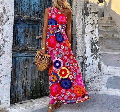 Women's Summer Dress - Elegant Printed Maxi Dress