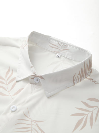 Tropical leaf two-piece outfit for men