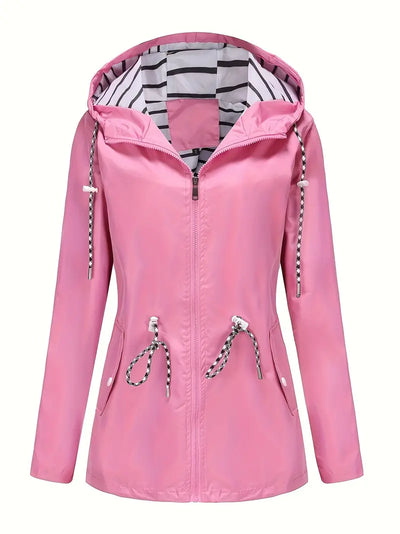 Women’s Rain Jacket – Waterproof – Tailored Fit – Hooded Design