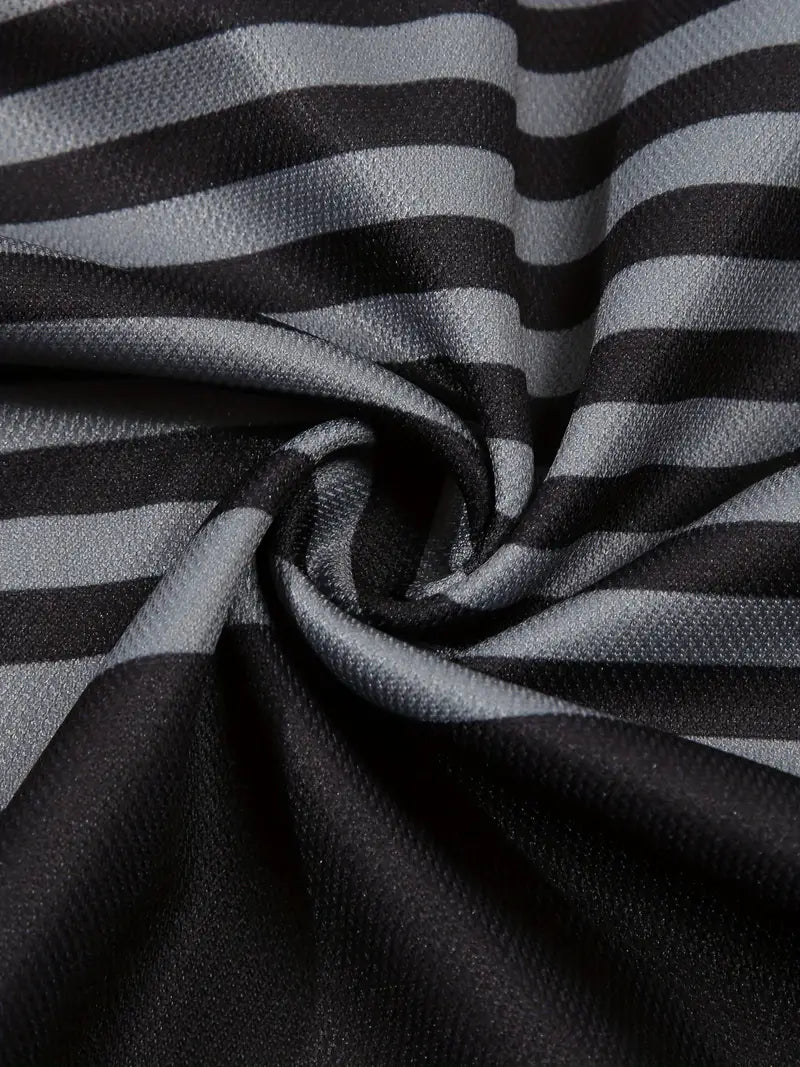 Men’s Polo Shirt - Slim Fit - Striped Design - Short Sleeve Casual Wear