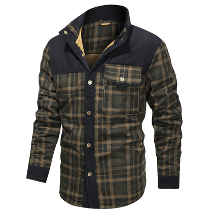 Men's stripe flannel jacket