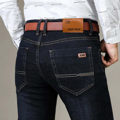 Men’s Slim Fit Jeans – Stretch Denim – Classic Stitching – Full Length Smart Casual