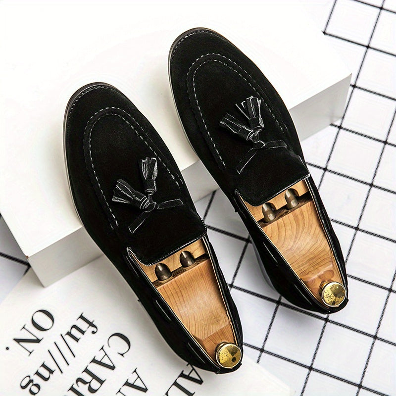 Men’s Tassel Loafers – Leather – Slip-On – Streamlined Fit – Semi-Formal Dress Shoe