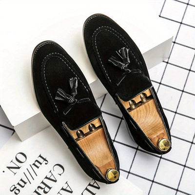 Men’s Tassel Loafers – Leather – Slip-On – Streamlined Fit – Semi-Formal Dress Shoe