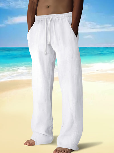 Lightweight drawstring beach pants for men