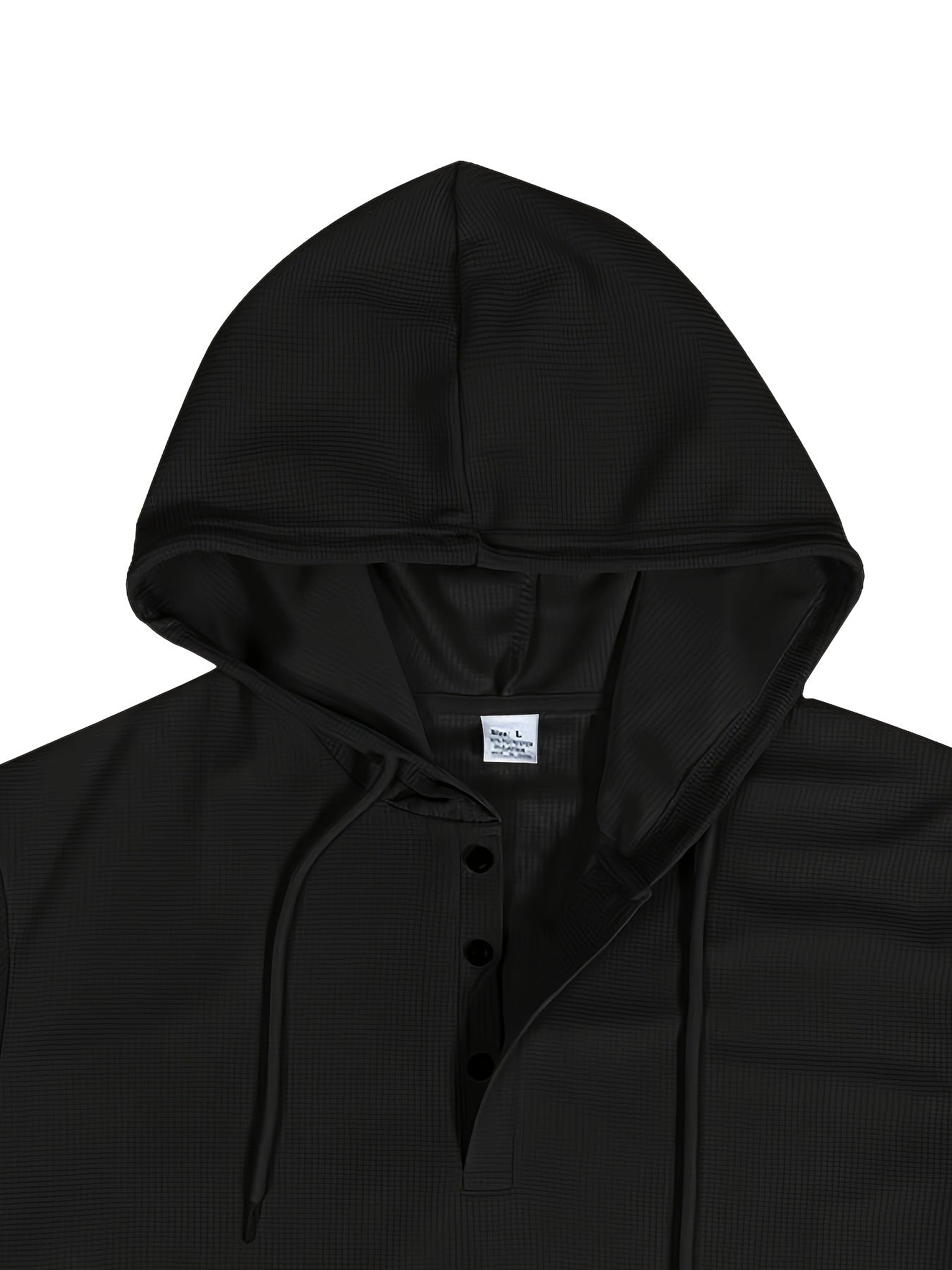 Men’s Tracksuit Set – Hoodie with Button Neck – Ribbed Cuffs – Joggers with Drawstring