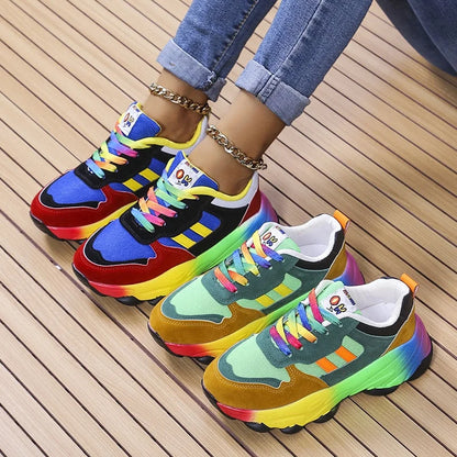 Women's colorful chunky sneakers