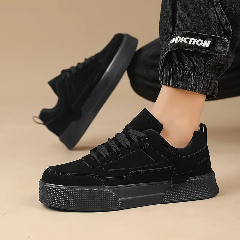 Men’s Casual Sneakers - Lace-Up Low-Top - Comfortable Rubber Sole