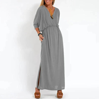 Women’s Summer Dress – Round Neck Sleeveless Casual Wear