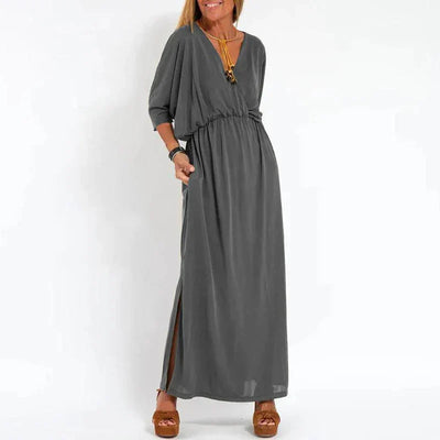 Women’s Summer Dress – Round Neck Sleeveless Casual Wear