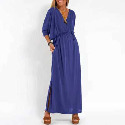 Women’s Summer Dress – Round Neck Sleeveless Casual Wear