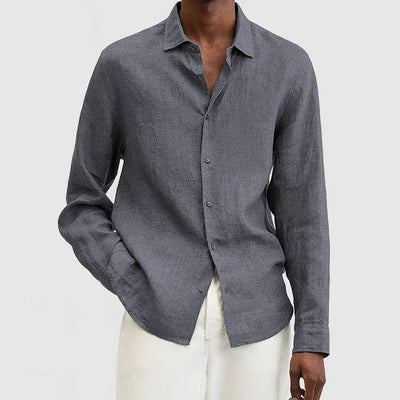 Men’s Button-Up Shirt – Relaxed Fit – Long Sleeve – Casual Style
