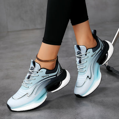 Sports sneakers with cushioned sole for women
