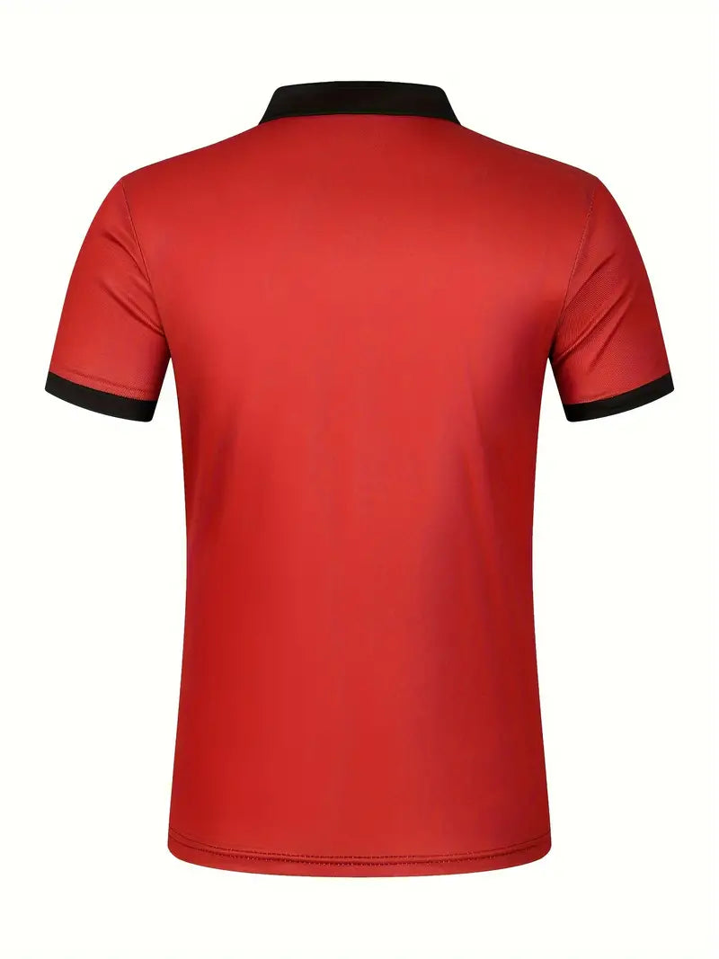 Men’s Polo Shirt - Slim Fit - Striped Design - Short Sleeve Casual Wear