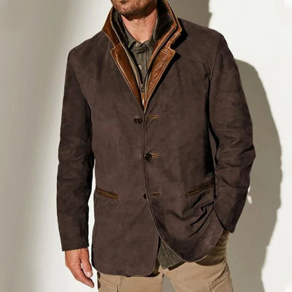 Men's casual button coat vintage winter coat