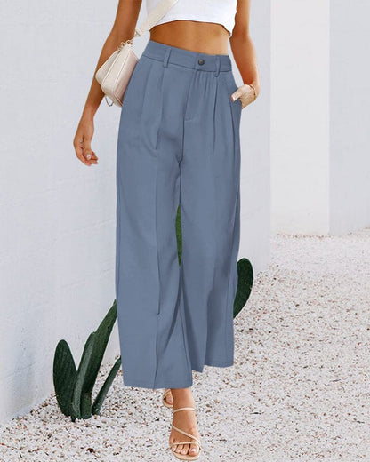 Women's wide-leg high-waisted pants