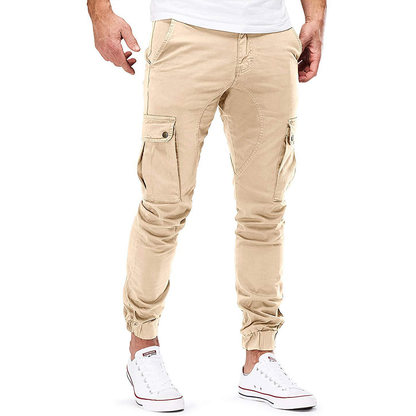 Men's multi-pocket stretch cargo pants