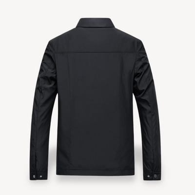 Men’s Lightweight Jacket – Tailored Fit – Breathable Fabric – Zip Front – Shirt Collar