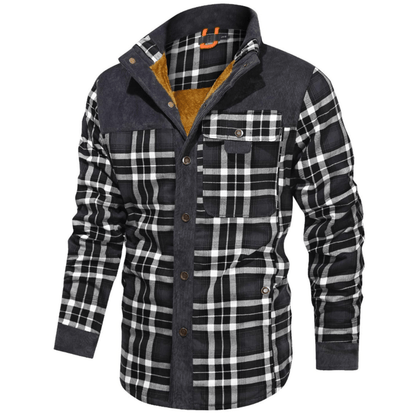 Men's stripe flannel jacket