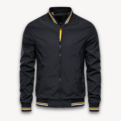Men’s Bomber Jacket – Lightweight Zip-Up – Relaxed Fit – Ribbed Trim – Sporty Style