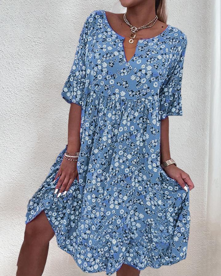 Floral Midi Dress for Women – Elegant and Lightweight