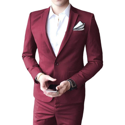 Men's Business Suit - Classic Fit - High Performance Fabric - Professional Formal Wear