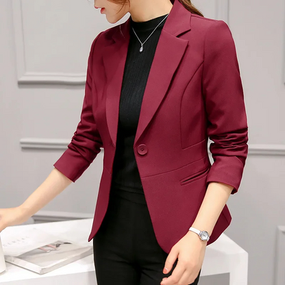 Women’s Blazer – Tailored Fit – Structured Silhouette – Single Button – Notched Lapel