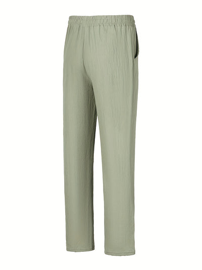 Relaxed fit drawstring pants for men