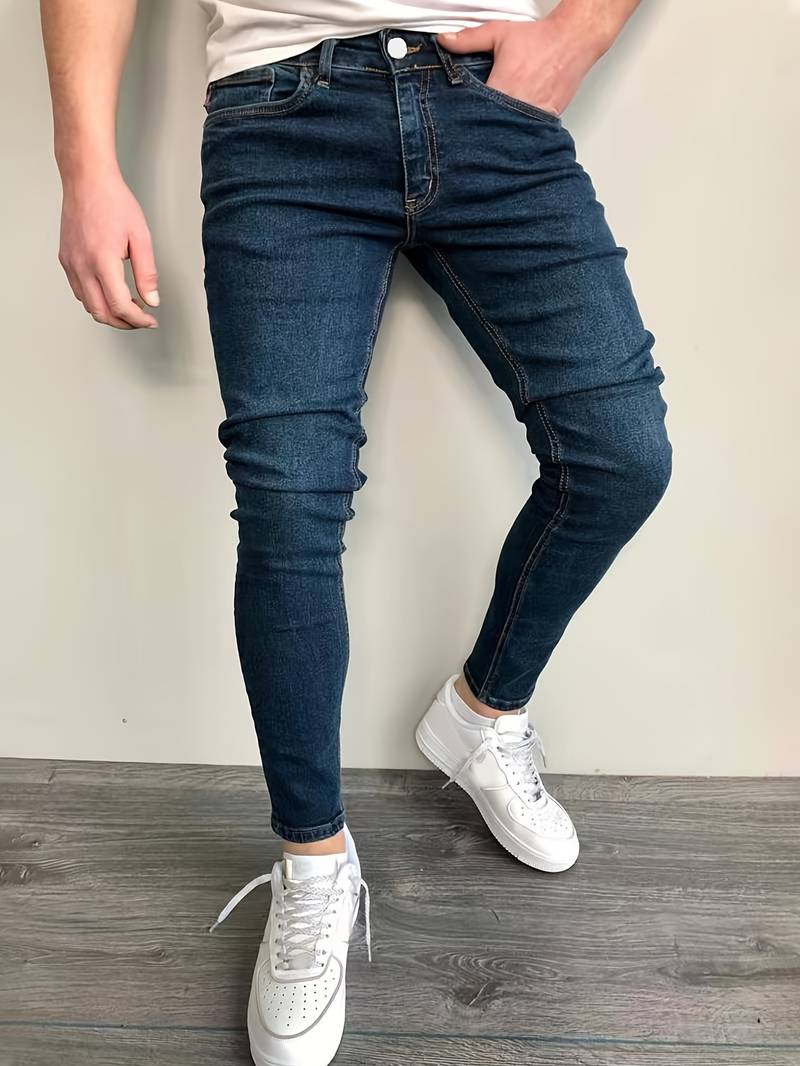 Men's Skinny Jeans - Slim Fit Stretch Denim - Modern Casual Wear