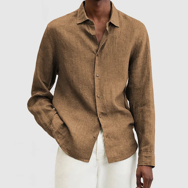Men’s Button-Up Shirt – Relaxed Fit – Long Sleeve – Casual Style