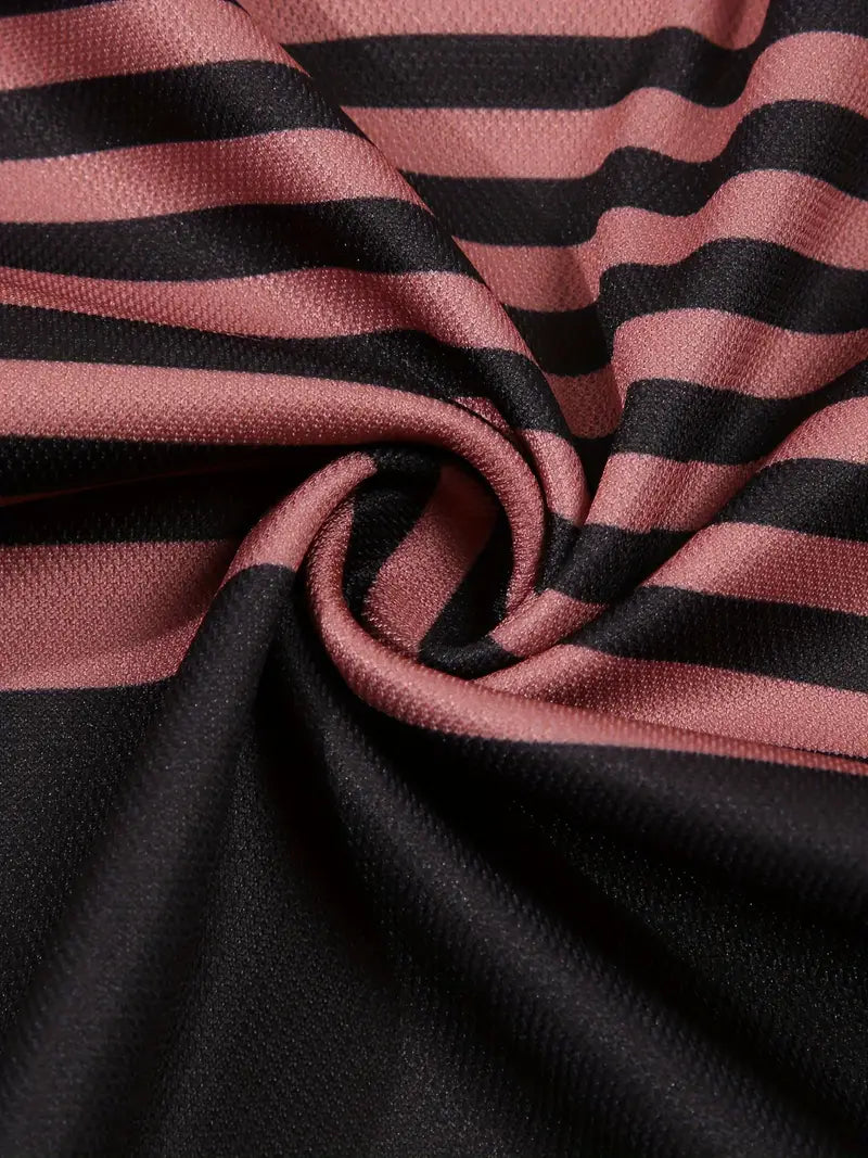 Men’s Polo Shirt - Slim Fit - Striped Design - Short Sleeve Casual Wear