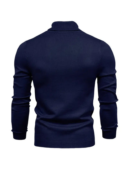 Men's casual pullover with turtleneck for men