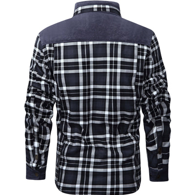 Men's stripe flannel jacket